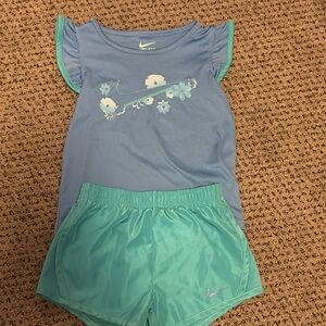 Nike Blue & Teal Dri-FIT Shirt & Shorts